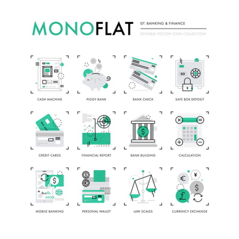 金融银行单项图标