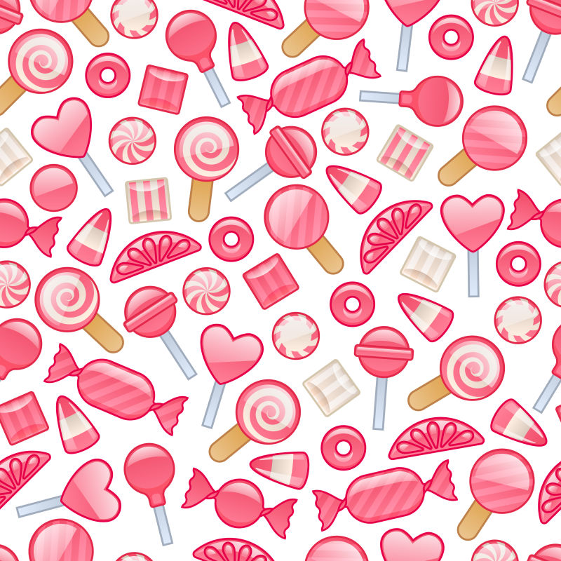 矢量粉色的糖果背景