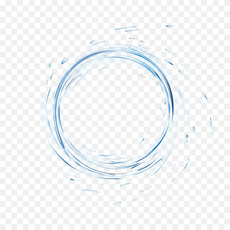 蓝色水圈插图矢量设计