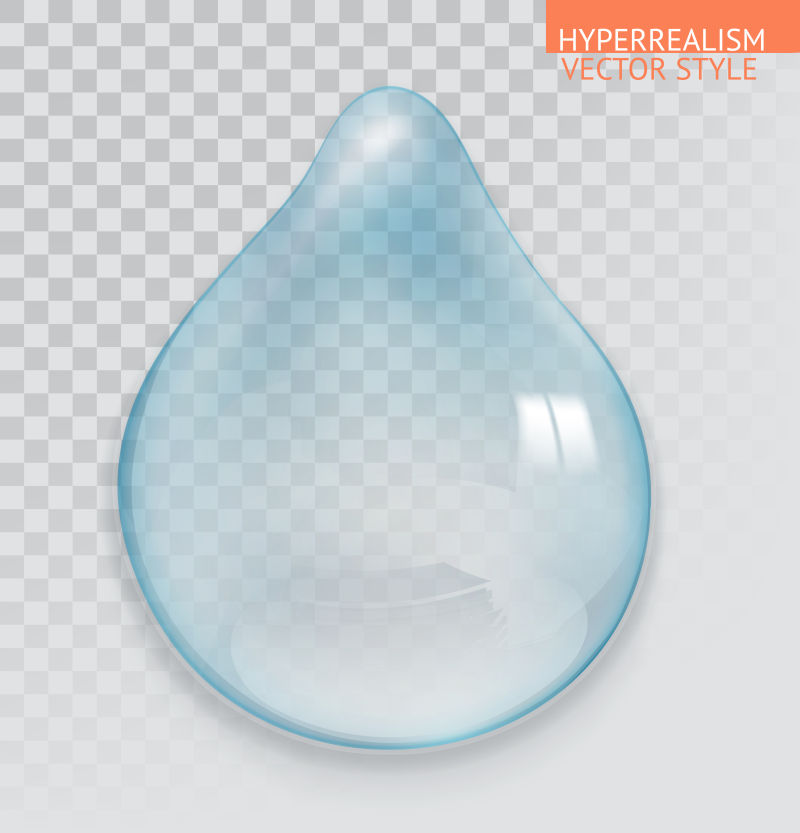 矢量的透明水滴设计