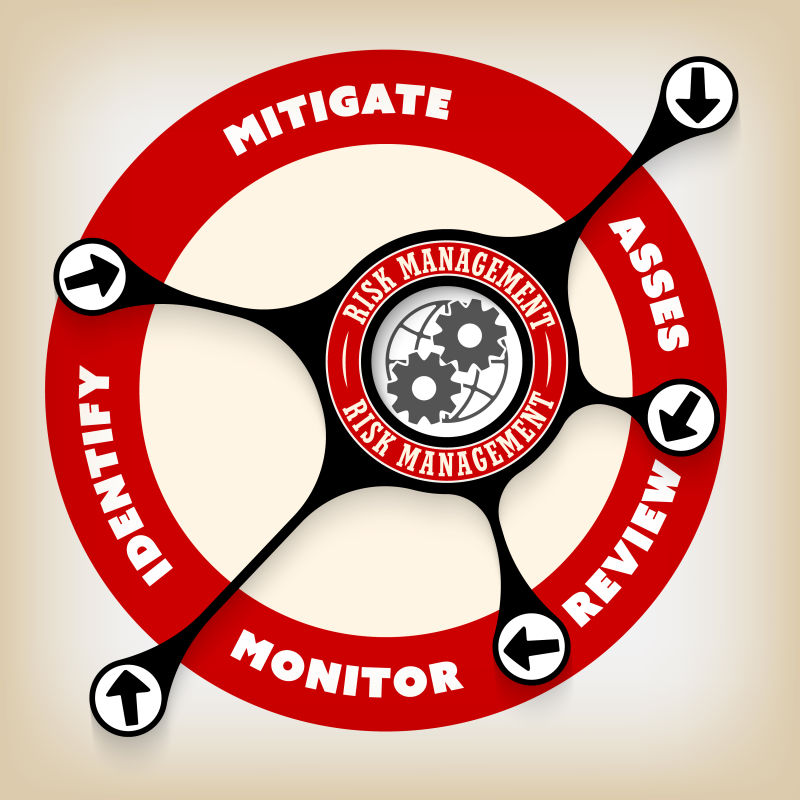 圆形风险管理信息图矢量设计