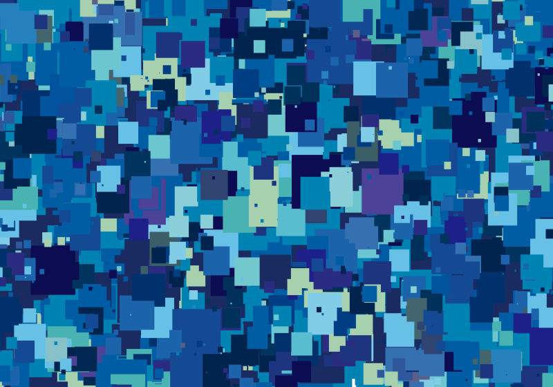 抽象矢量蓝色方形无缝背景
