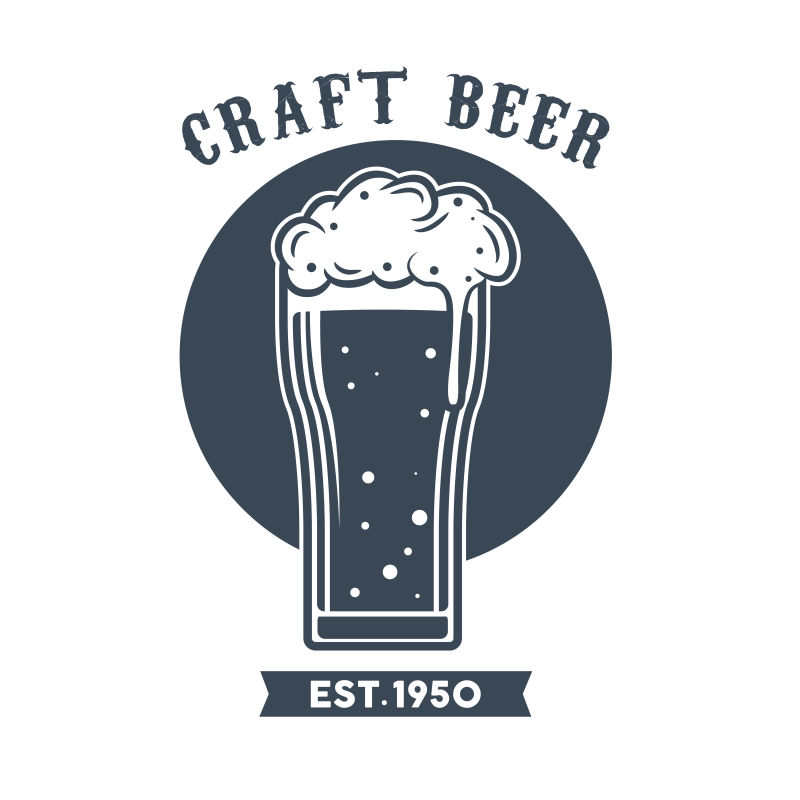 创意矢量经典啤酒标志设计