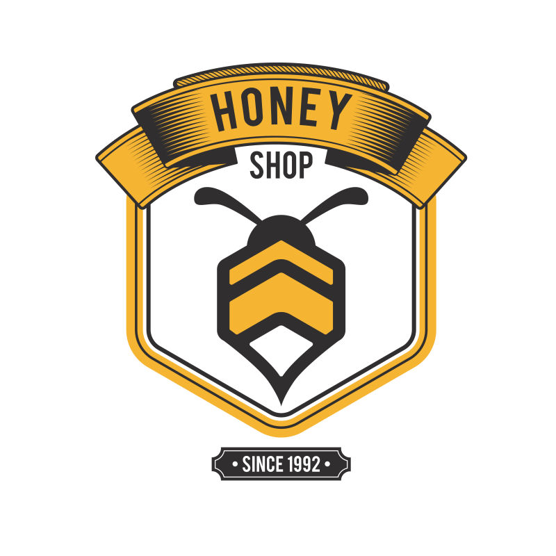 矢量蜂蜜标志设计