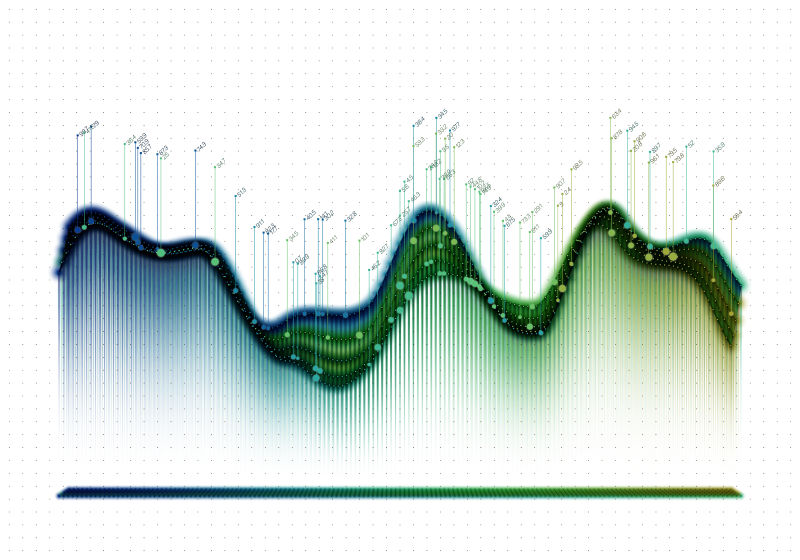 创意矢量彩色数据波形设计背景