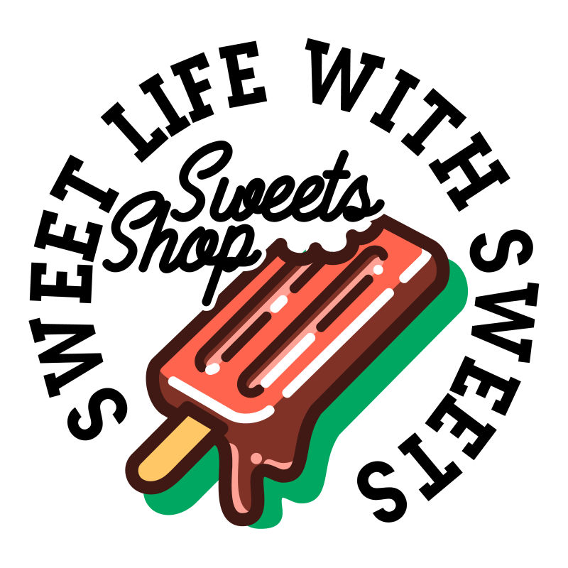 创意矢量老式甜品店标志设计