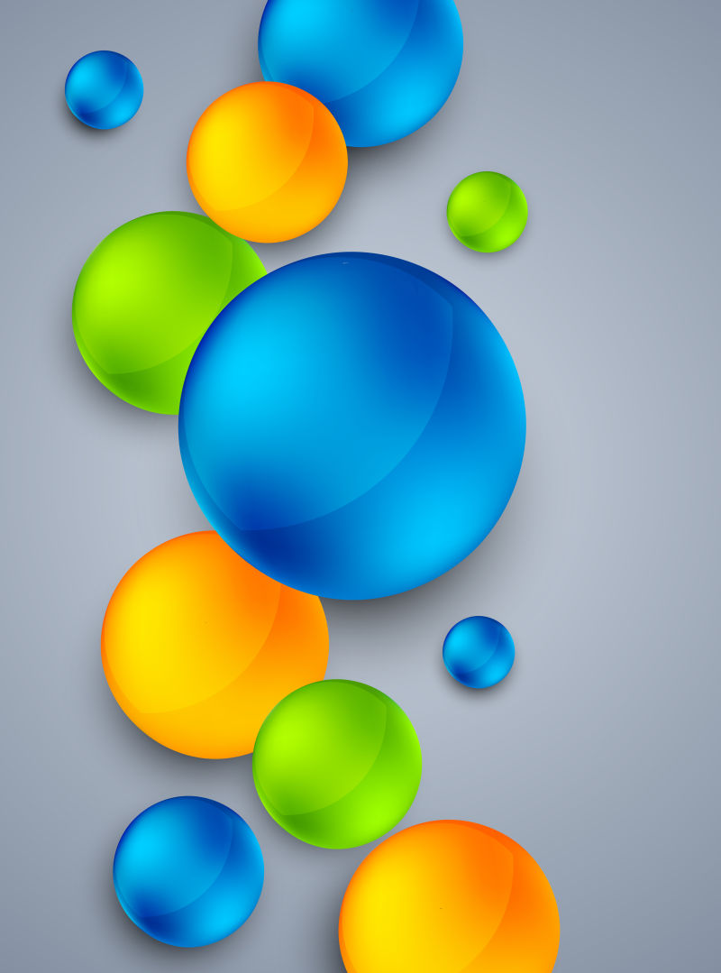 抽象的彩色球形图案背景矢量设计