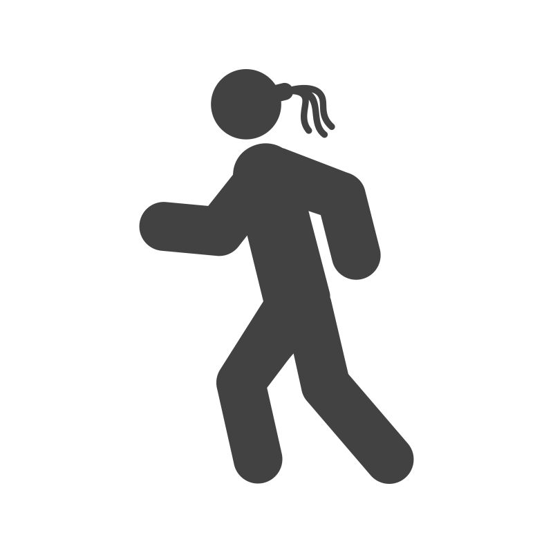 创意矢量现代跑步健身的人图标设计