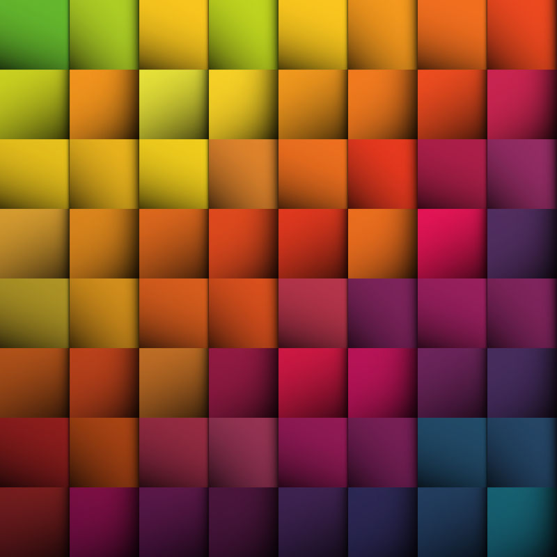 矢量抽象彩色正方形背景