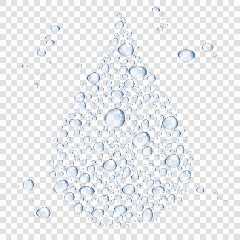 抽象矢量现代水滴设计元素