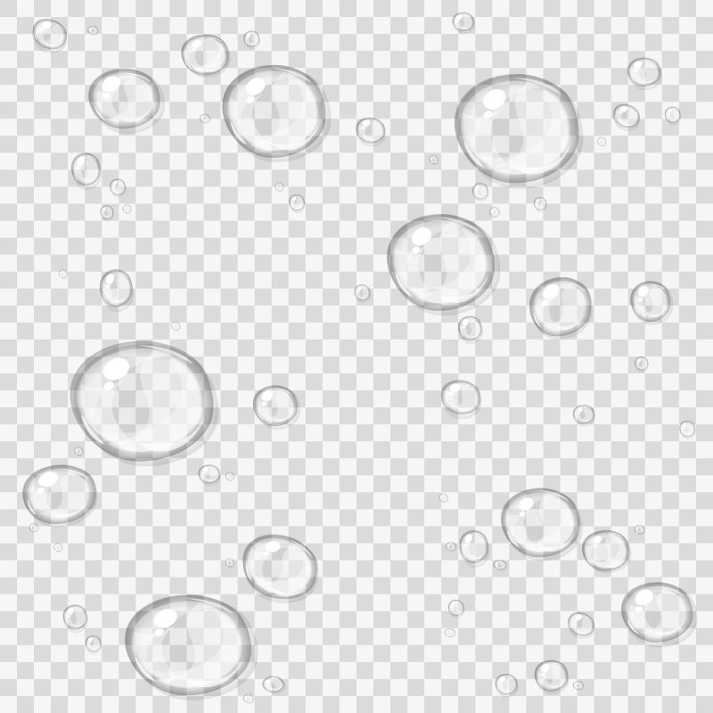 创意矢量现代透明水滴设计元素