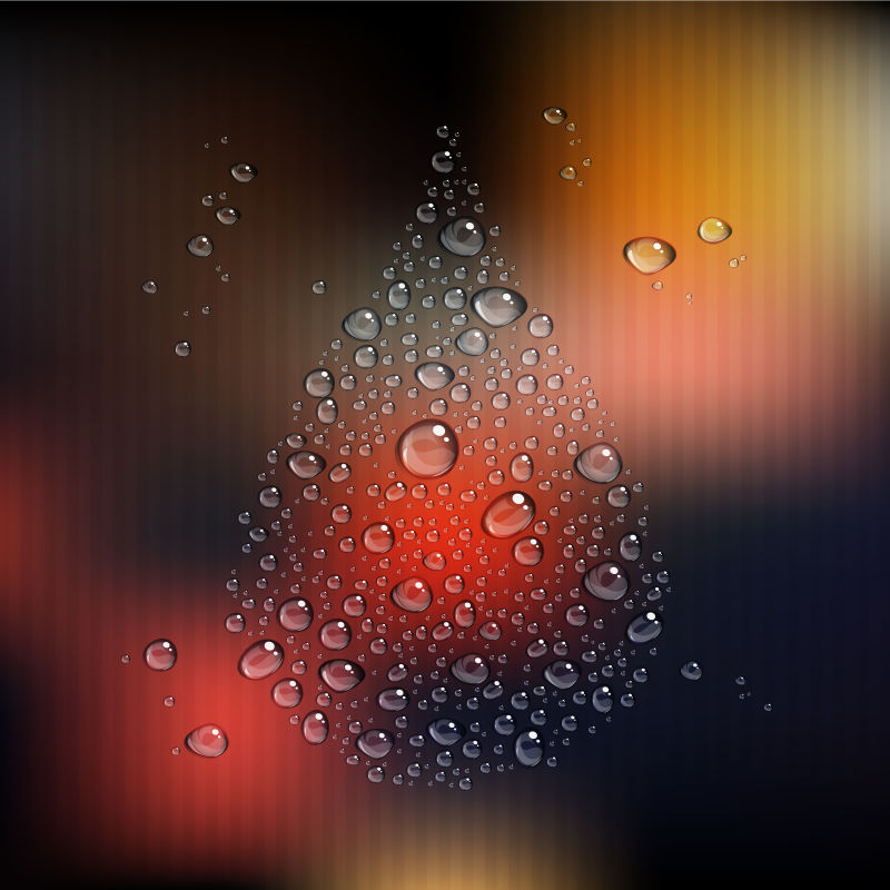 创意矢量水滴元素中的彩色背景设计