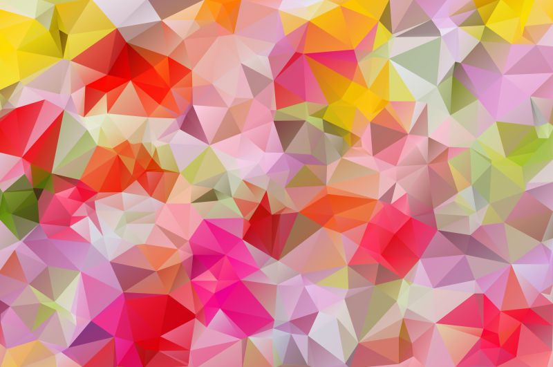 抽象矢量彩色几何元素设计无缝背景