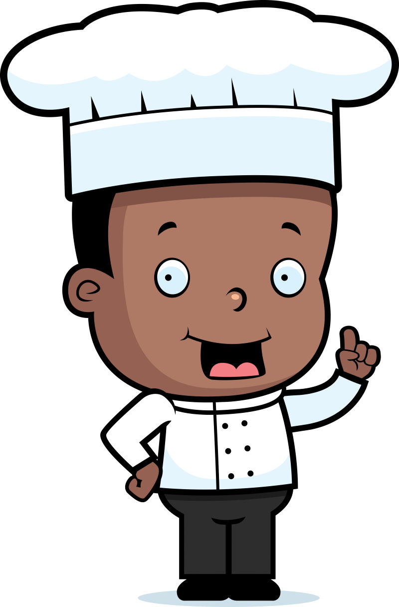 矢量戴着厨师帽的卡通厨师