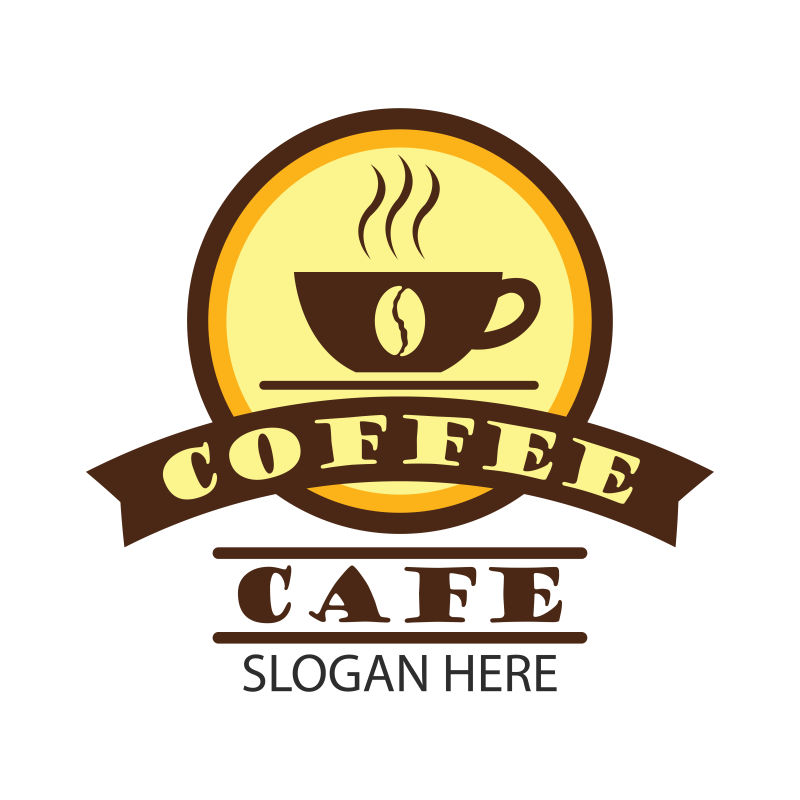 古典的咖啡屋创意标志矢量设计
