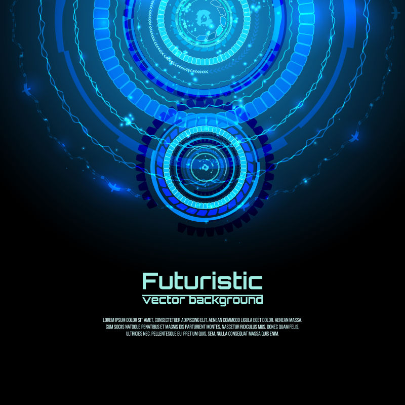 抽象蓝色未来科技界面矢量设计