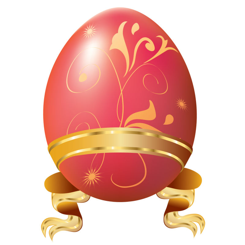 矢量的红色复活节彩蛋插图