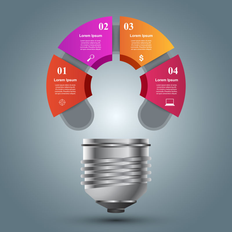 矢量的彩色电灯图表
