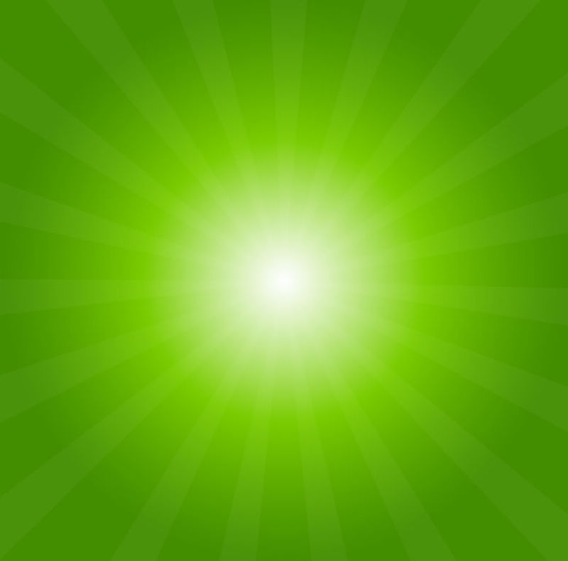 矢量抽象绿色光芒设计背景