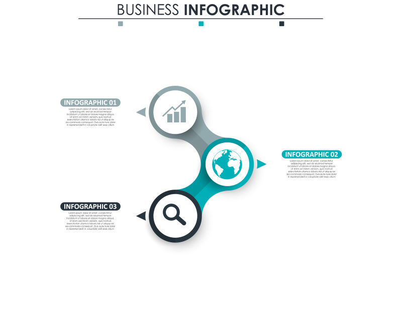 创意矢量商务信息元素的信息图表设计
