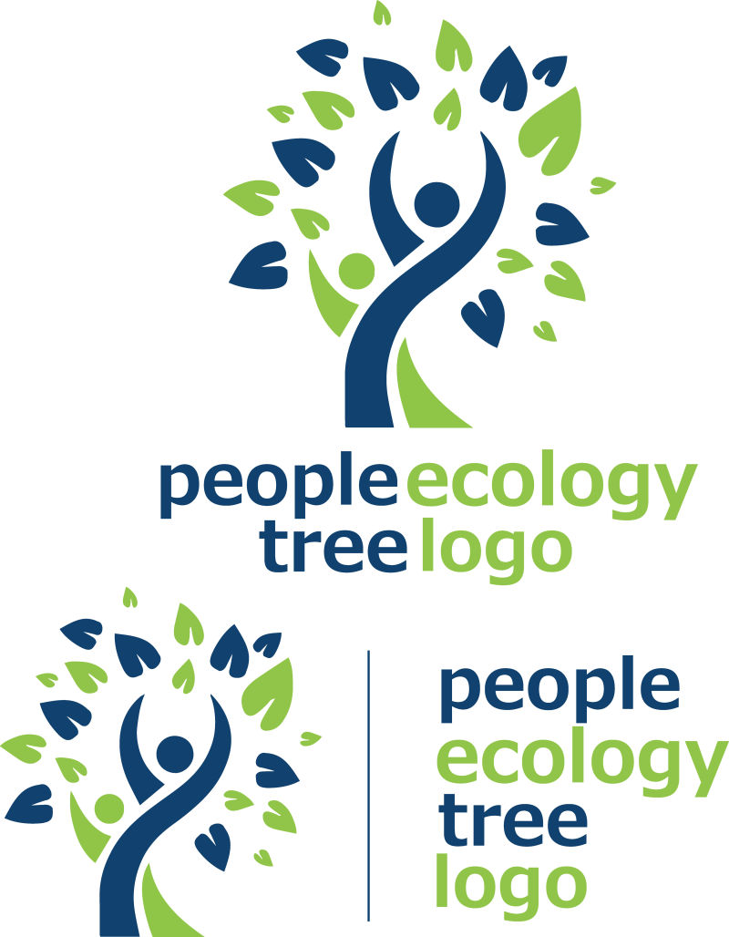 矢量生态树木主题标志设计