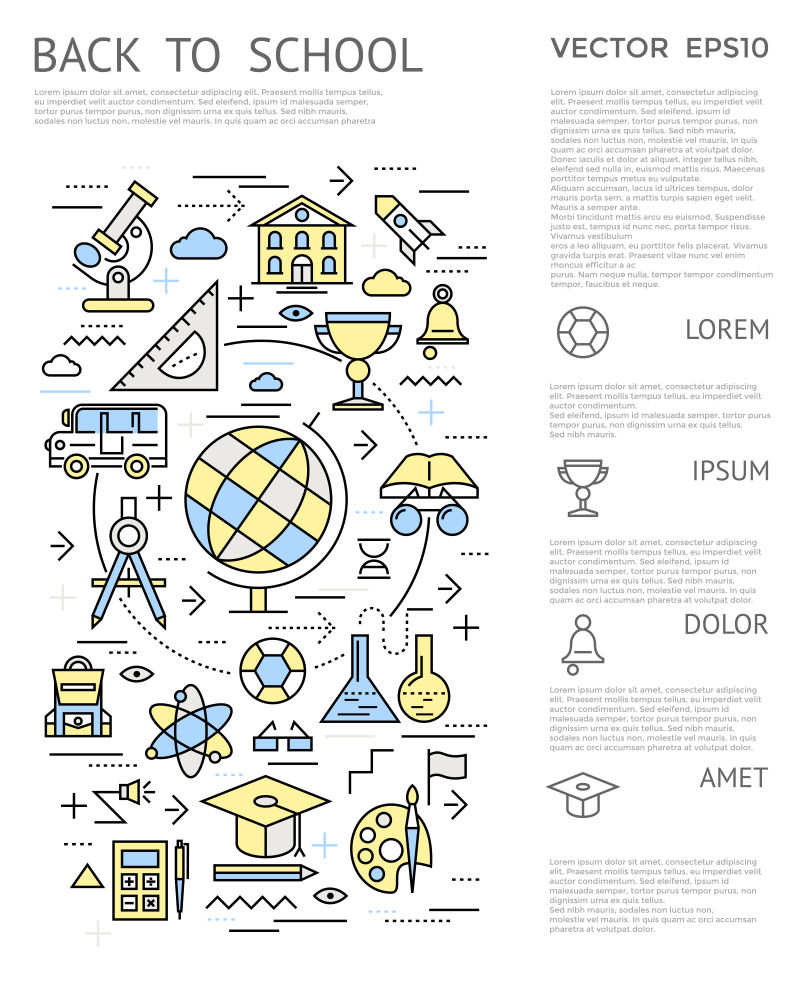 矢量的创意校园图表