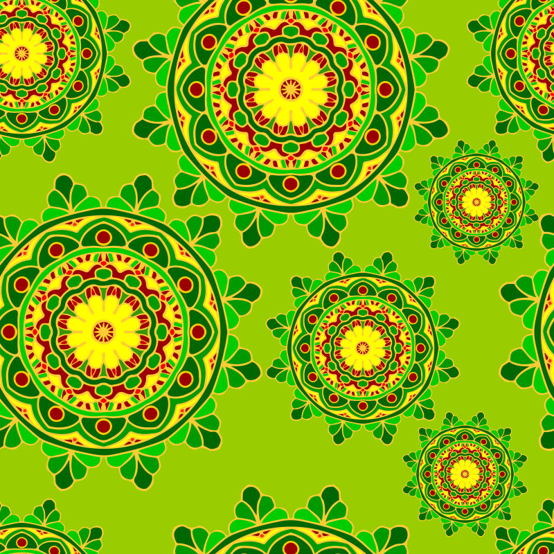 抽象矢量绿色花卉元素的设计背景