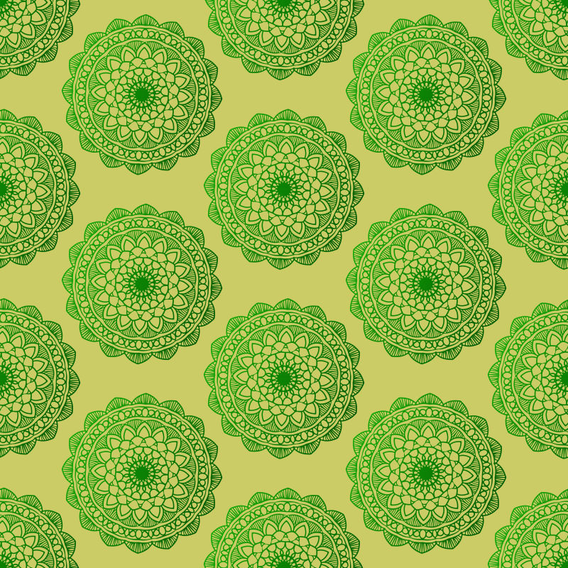 创意矢量绿色抽象花卉元素装饰背景