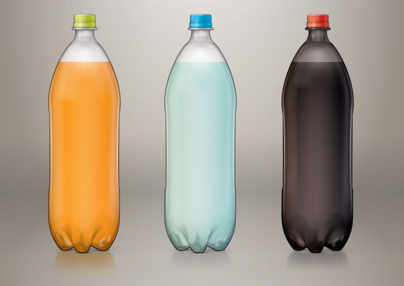 矢量透明的汽水瓶子设计