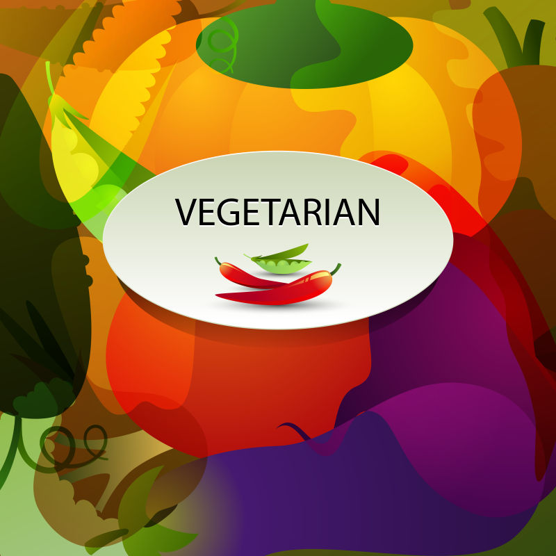 创意矢量天然食品元素设计插图