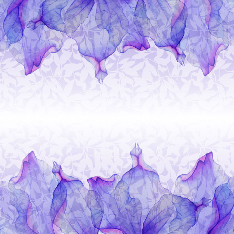 创意矢量现代紫色水彩花卉元素背景设计