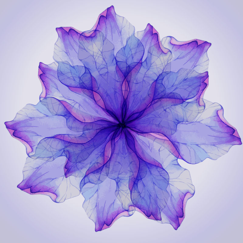 创意矢量紫色花卉元素设计背景