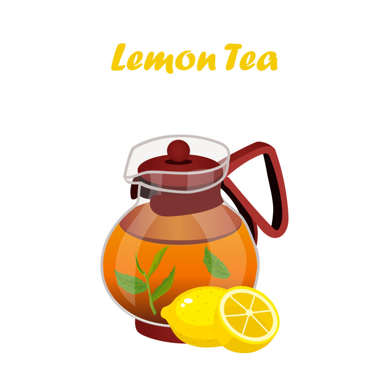 创意矢量茶壶元素的设计背景