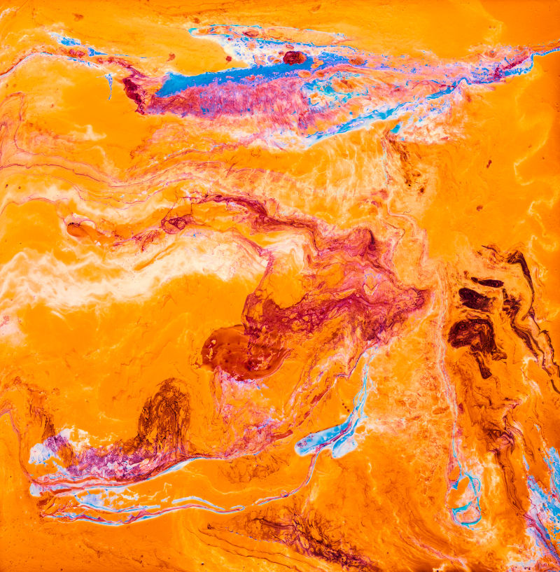 抽象橙色水彩纹理设计背景