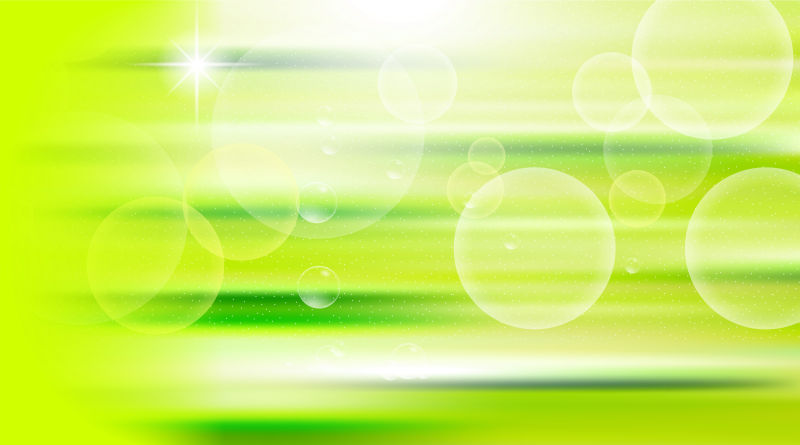矢量绿色气泡抽象背景