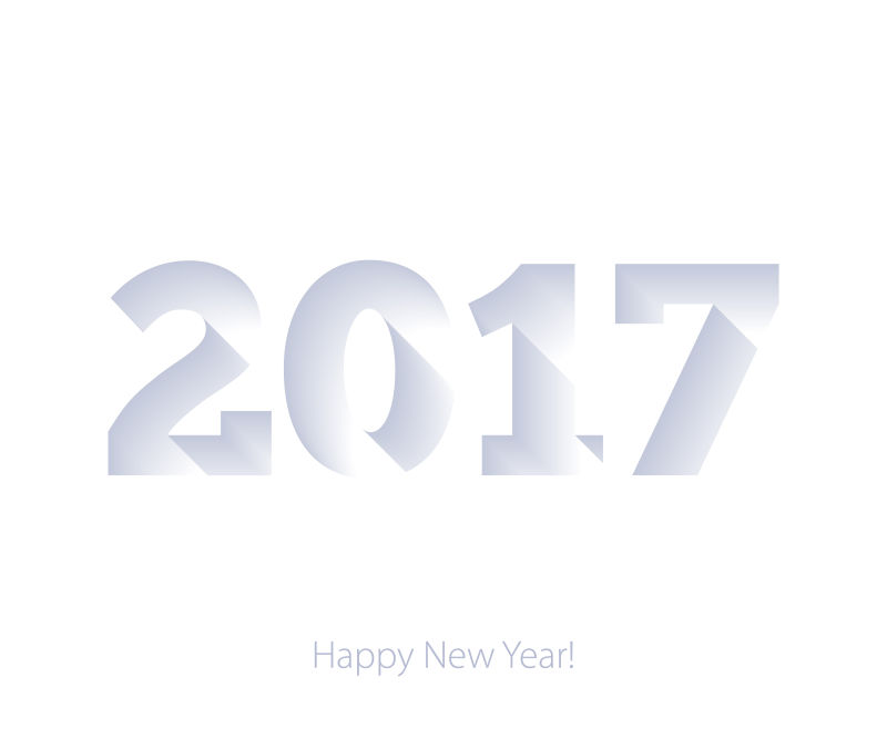 矢量白色2017新年设计