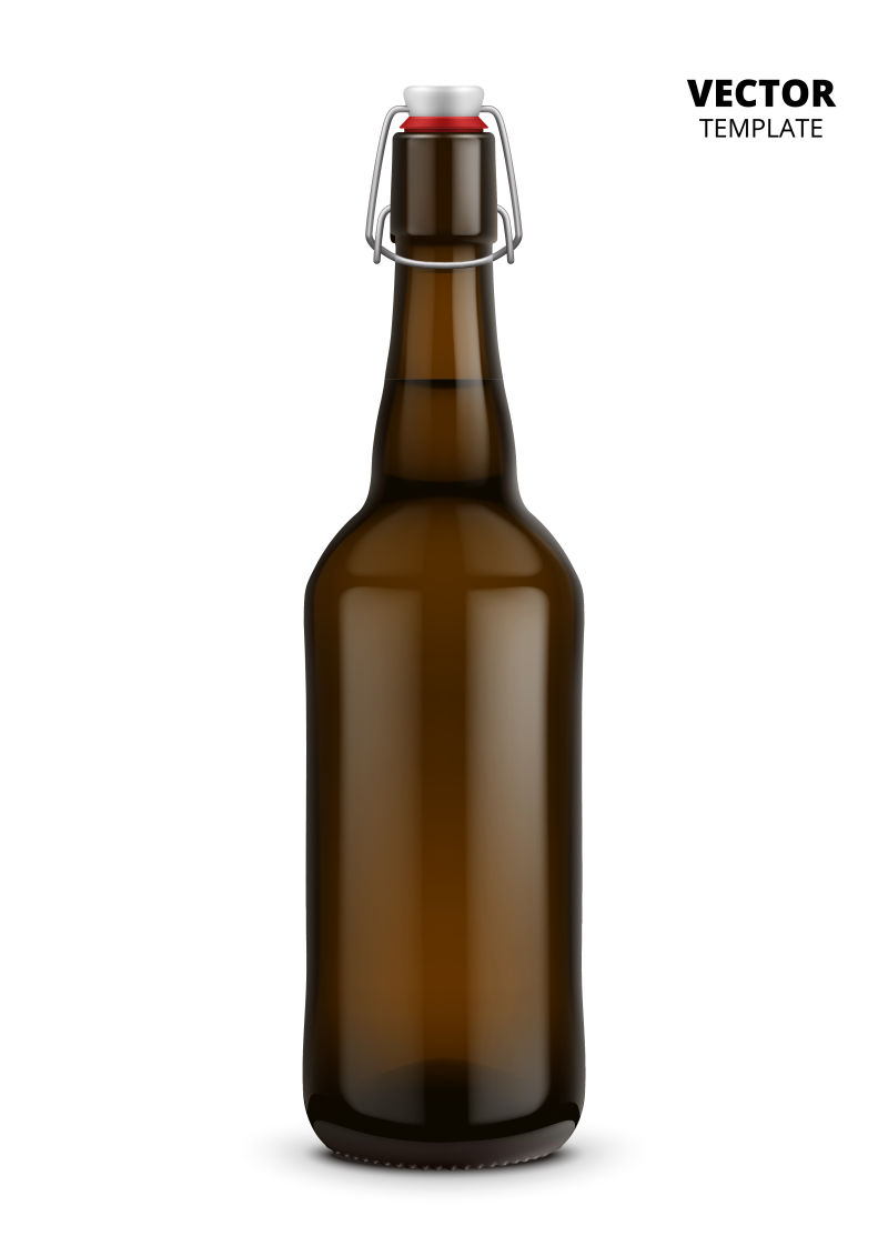 抽象矢量现代啤酒瓶设计