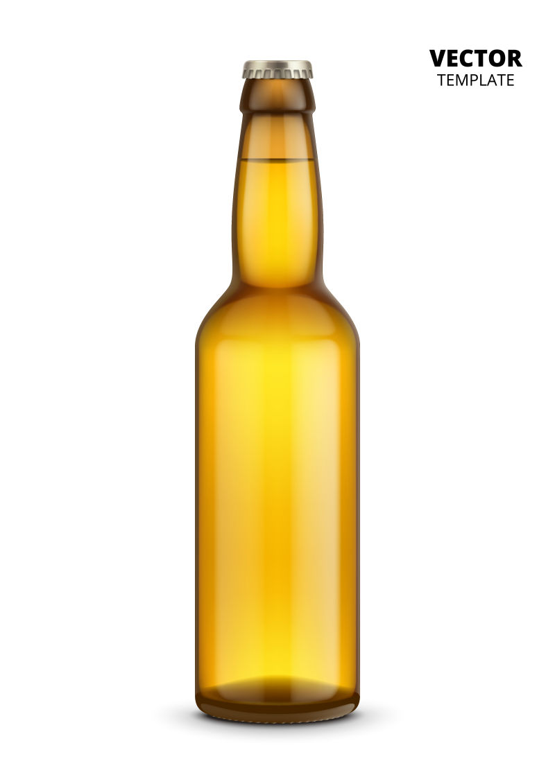 抽象矢量现代啤酒瓶包装设计