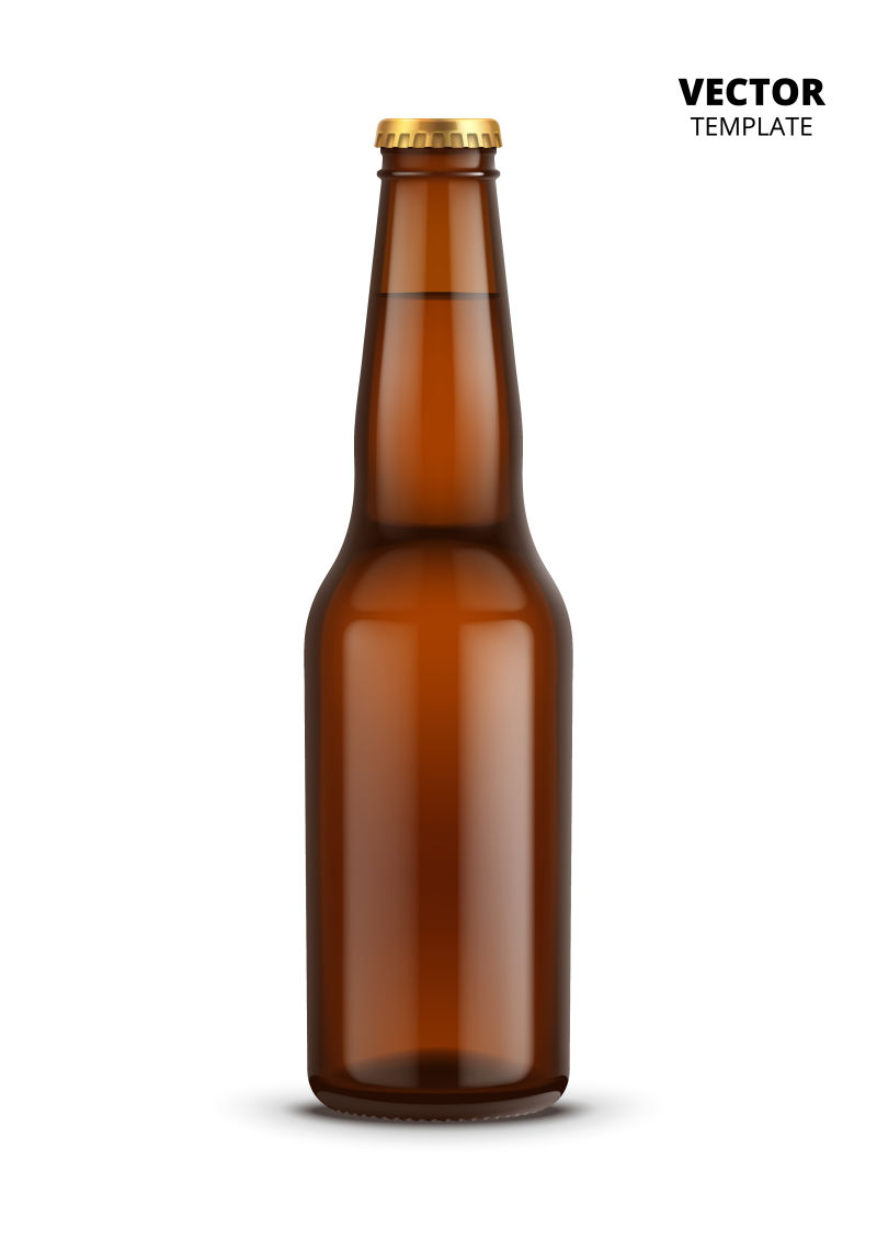 矢量抽象现代啤酒瓶设计
