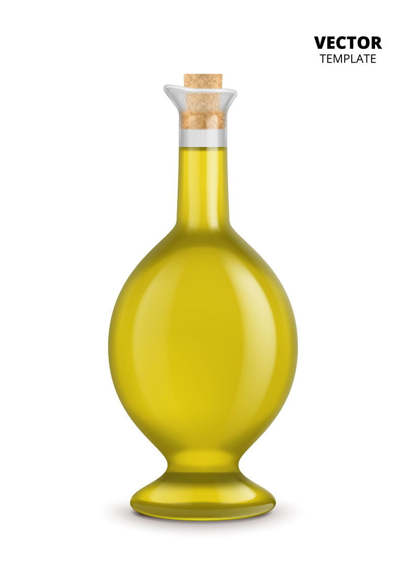 抽象矢量现代橄榄油瓶设计