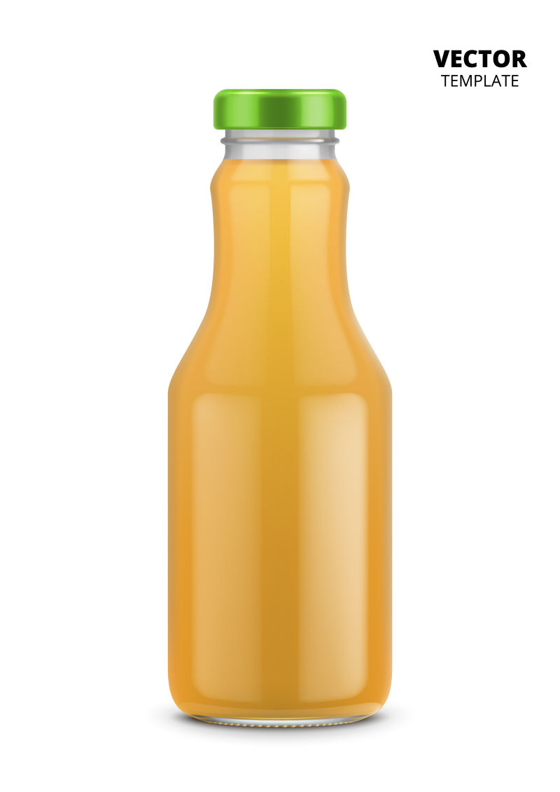 矢量抽象现代果汁瓶创意设计