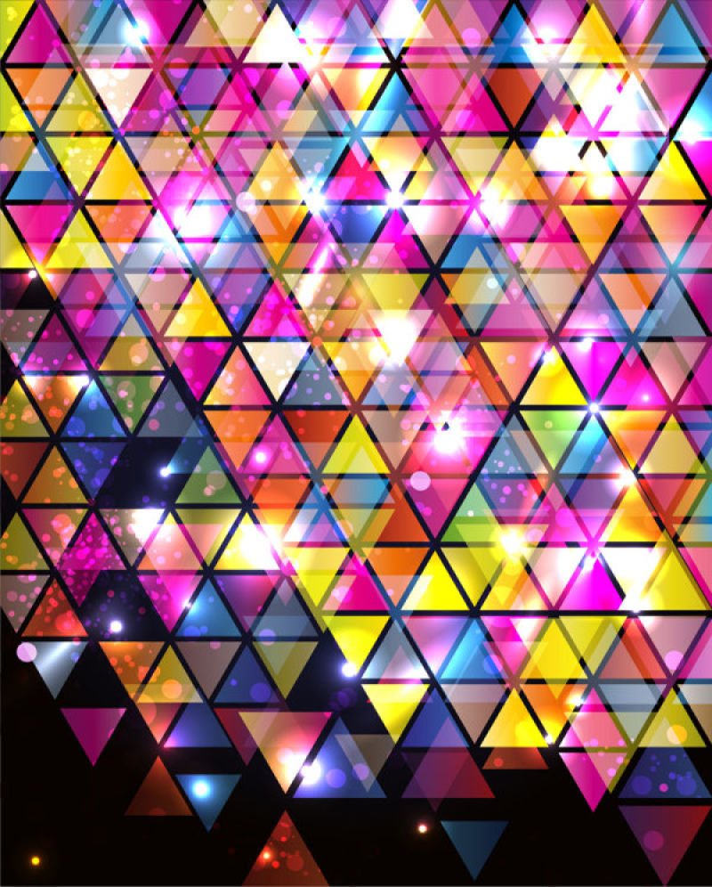 抽象矢量彩色三角元素背景设计
