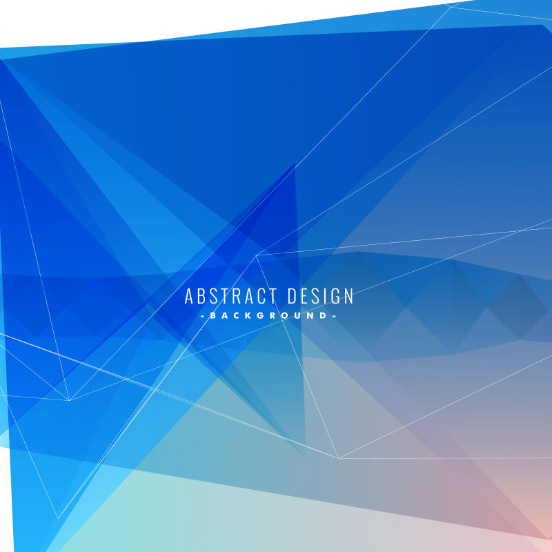 矢量抽象蓝色几何抽象背景设计
