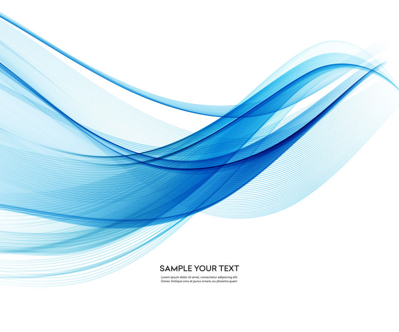 抽象背景向量蓝色波状