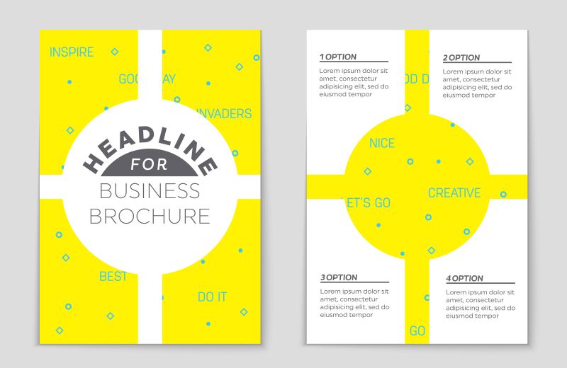 创意矢量黄色主题企业宣传册设计