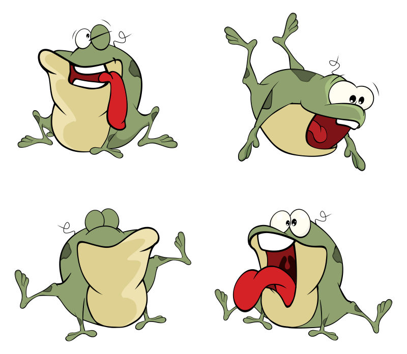 抽象矢量卡通青蛙设计