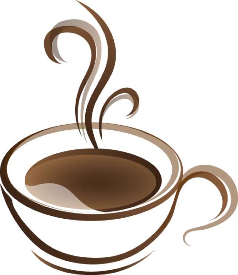 抽象矢量现代热咖啡插图设计