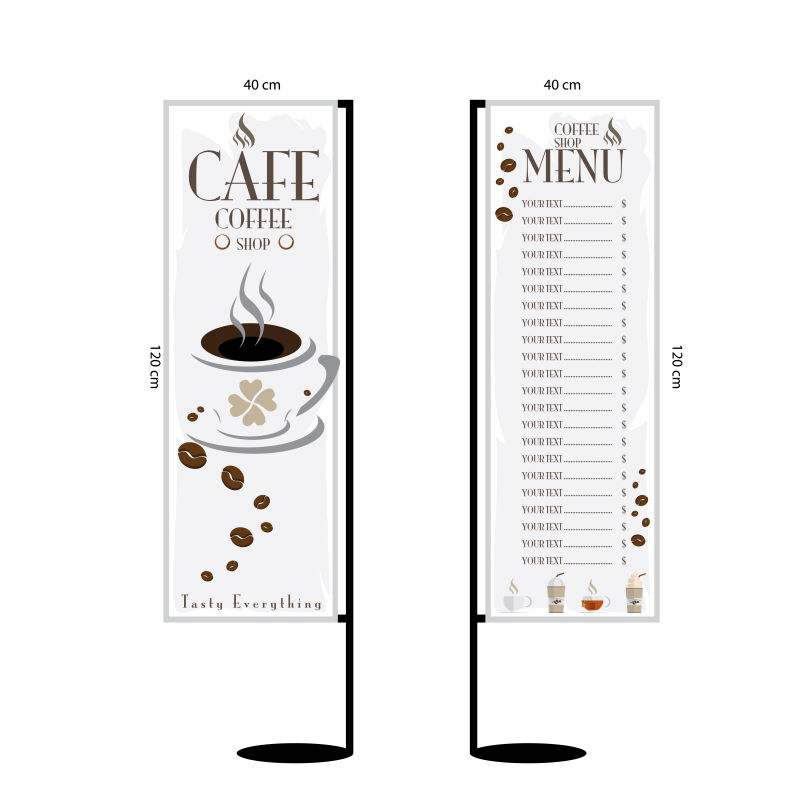 创意矢量现代咖啡主题的平面插图设计