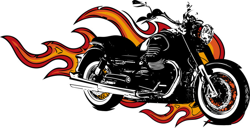创意矢量现代摩托车元素插图