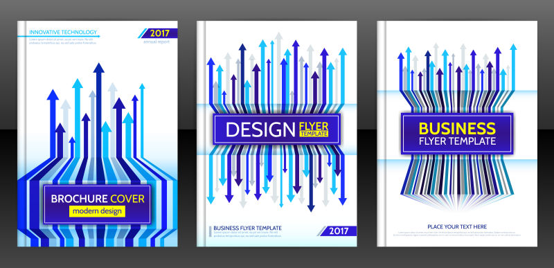抽象的封面设计有箭头元素抽象概念概念飞片小册子样板布置封面设计年报矢量EPS 10